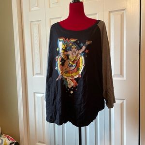 Torrid baseball style shirt with Wonder Woman